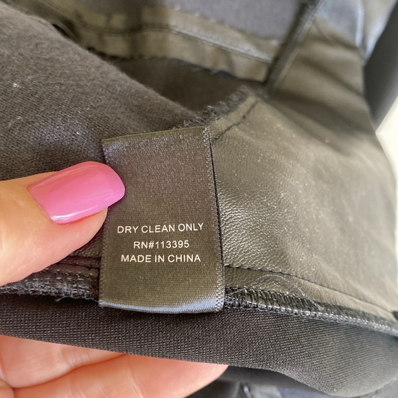 Alassandro Miele black body con faux leather dress size S - Picture 10 of 12